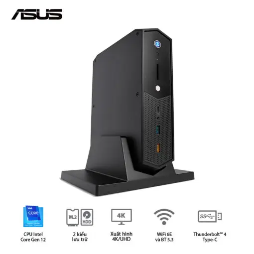 ASUS NUC 12 Enthusiast Mini PC (RNUC12SNKI72001) - Intel Core i7-12700H, 2xDDR4-3200, 3xNVMe, SATA, 2x HDMI 2.1, 2x DP 1.4a, 330W, VGA card port