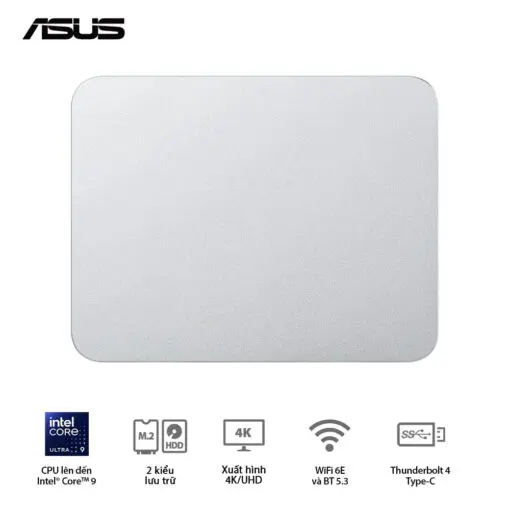 ASUS NUC 14 Pro+ Full System Mini PC (RNUC14RVSU500001I) - Intel Core Ultra 5- 125H, 2x NVMe, 2x HDMI 2.1, 2x Thunderbolt, VESA MOUNT, White