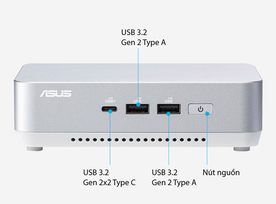 ASUS NUC 14 Pro+ Full System Mini PC (RNUC14RVSU500001I) - Intel Core Ultra 5- 125H, 2x NVMe, 2x HDMI 2.1, 2x Thunderbolt, VESA MOUNT, White 37 NUC 14 Pro Plus io 1