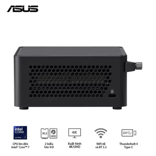 ASUS NUC 14 PRO Tall Full System Mini PC (RNUC14RVHU500001I) - Intel Core Ultra 5-125H, 2x NVMe, 2xNVMe, 1x SATA, 2x HDMI 2.1, 2x Thunderbolt, VESA MOUNT