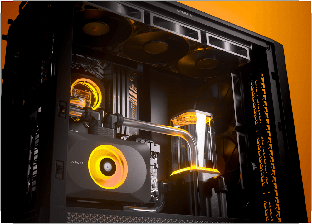 CORSAIR FRAME 4000D Black Tempered Glass Modular Mid Tower PC Case 40