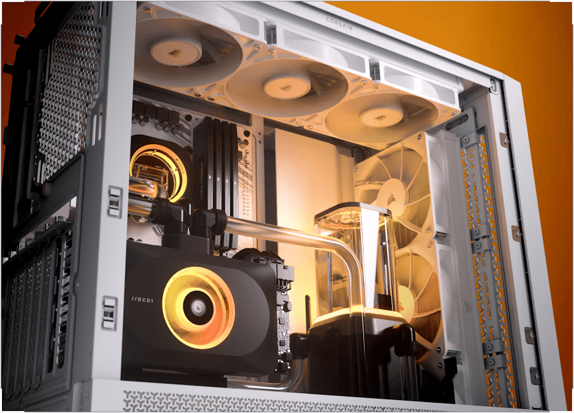 CORSAIR FRAME 4000D White Tempered Glass Modular Mid Tower PC Case 38