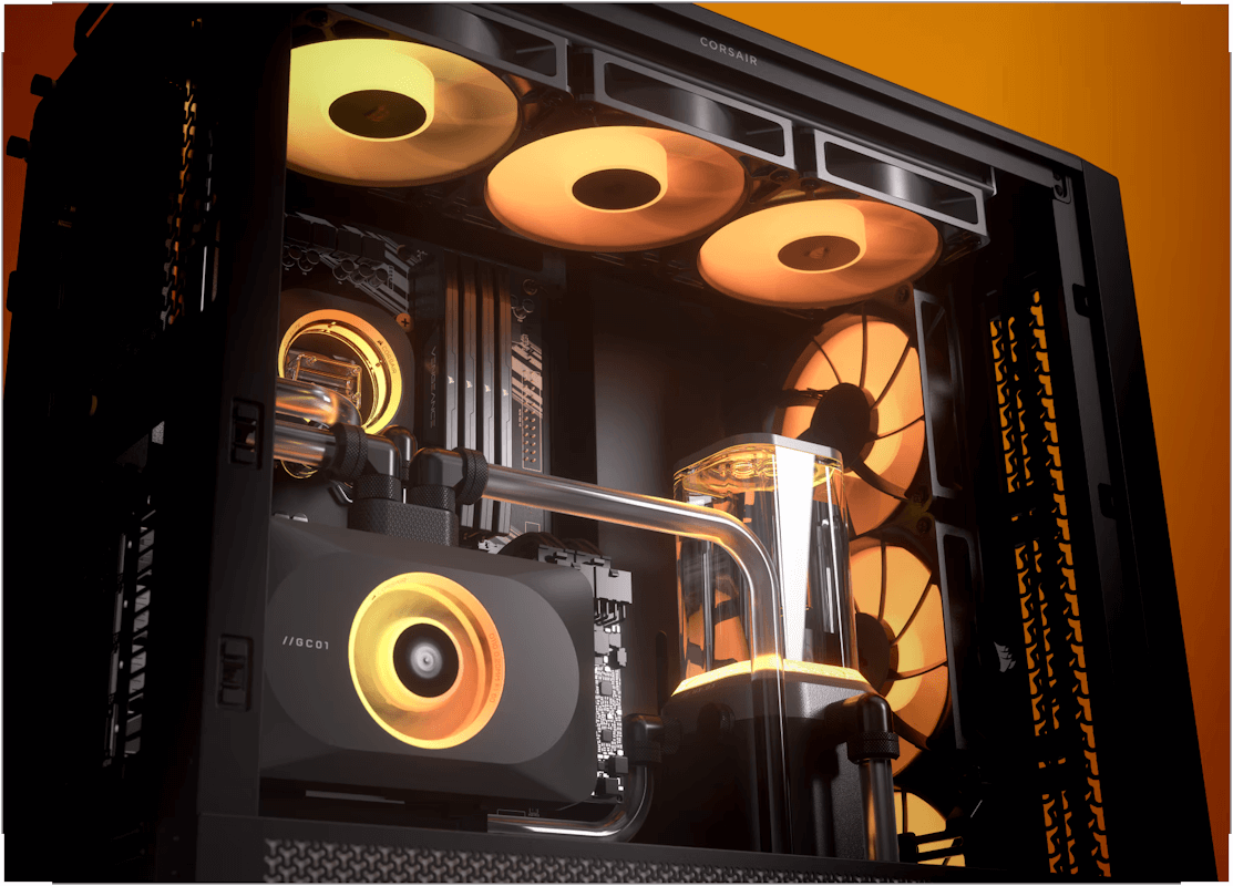 CORSAIR FRAME 5000D RS ARGB Black Modular Mid Tower PC Case - Tempered Glass, 4x RS140 ARGB fans 16