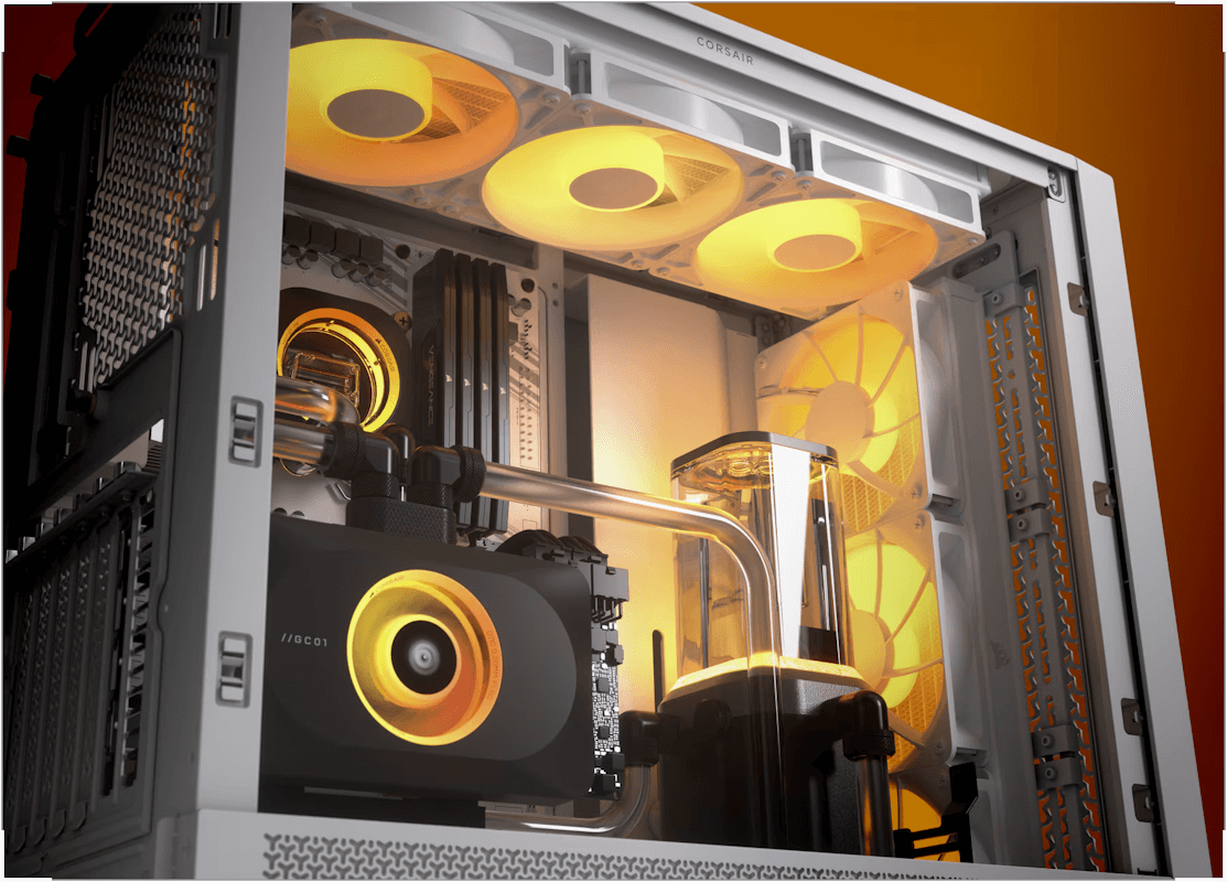 CORSAIR FRAME 4000D RS ARGB White Modular Mid Tower PC Case - Tempered Glass, 3x RS120 ARGB fans 28