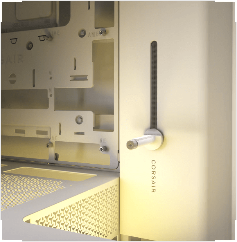 CORSAIR FRAME 4000D RS ARGB White Modular Mid Tower PC Case - Tempered Glass, 3x RS120 ARGB fans 30
