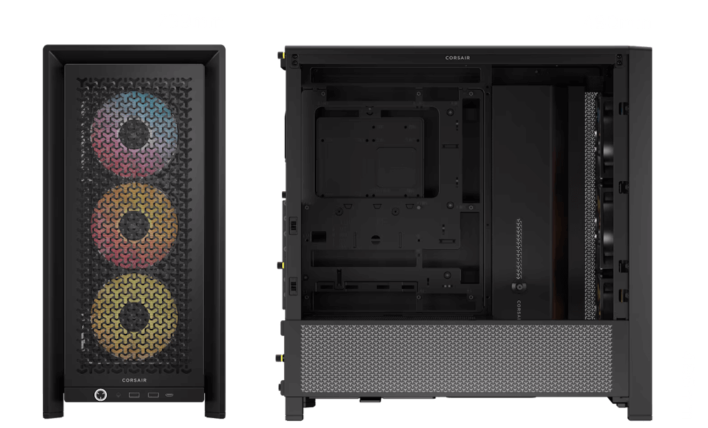 CORSAIR FRAME 4000D RS ARGB Black Modular Mid Tower PC Case - Tempered Glass, 3x RS120 ARGB fans 35