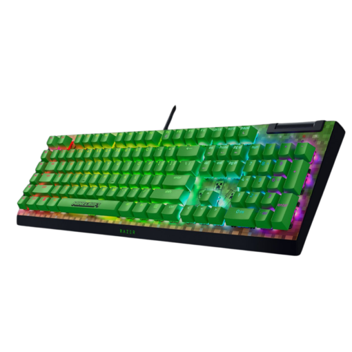 Razer BlackWidow V4 X Minecraft Edition Gaming Mechanical Keyboard - Full Size Wired, Chroma RGB, Razer Green Switch, US Layout, FRML
