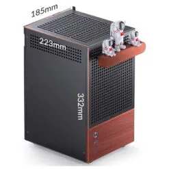Jonsbo T6 Black iTX Case - Aluminum, Multifunctional Handle, Walnut Panel 11 T6 Black pic 4