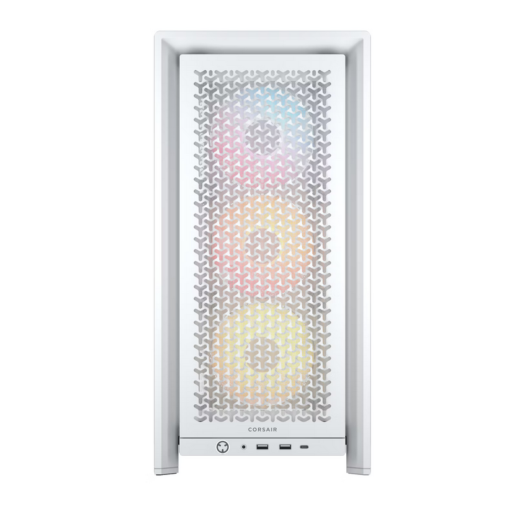 CORSAIR FRAME 4000D RS ARGB White Modular Mid Tower PC Case - Tempered Glass, 3x RS120 ARGB fans