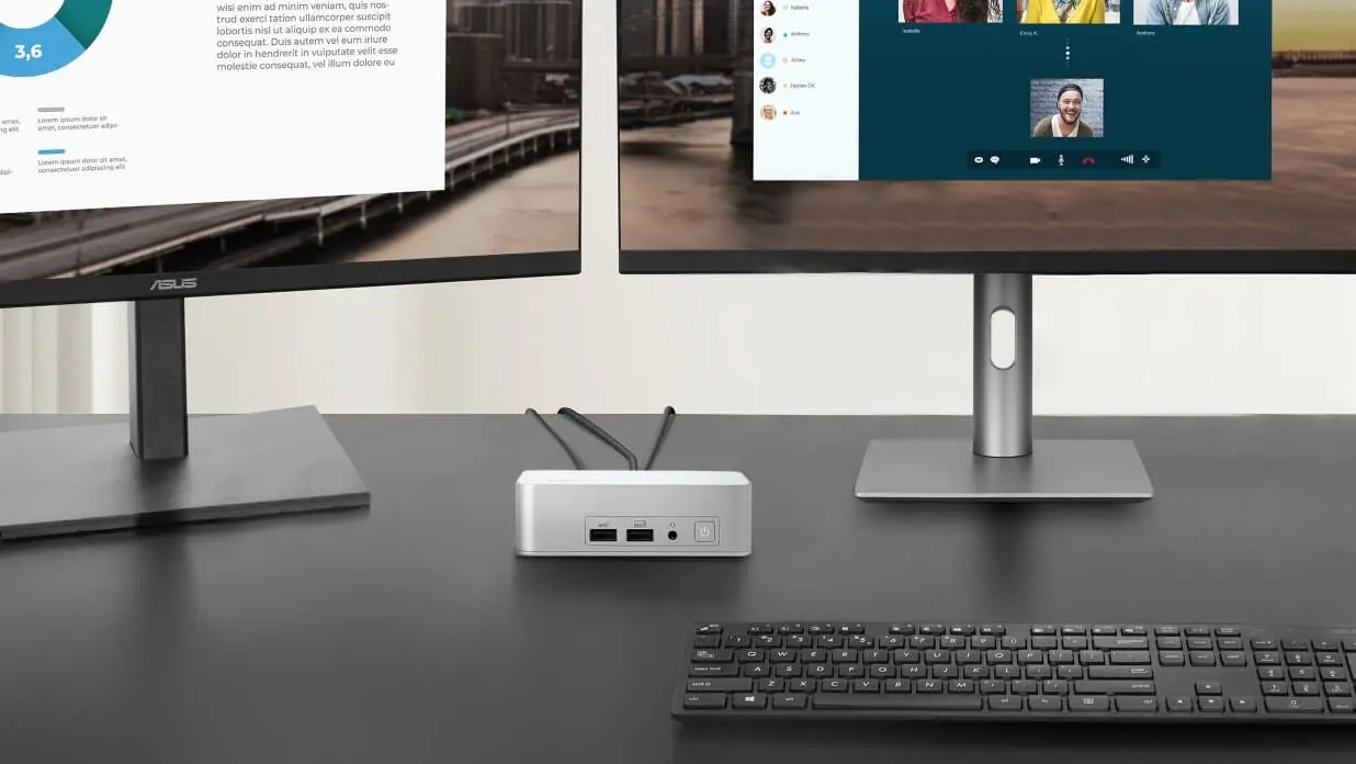 ASUS NUC 13 Prodesk Mini PC (RNUC13VYKI50006) - Intel Core i5-1340P, 2xDDR4-3200, 2xNVMe, 1x SATA 2.5, 2x HDMI 2.1, 2x Thunderbolt, VESA MOUNT 30 ctt img 2