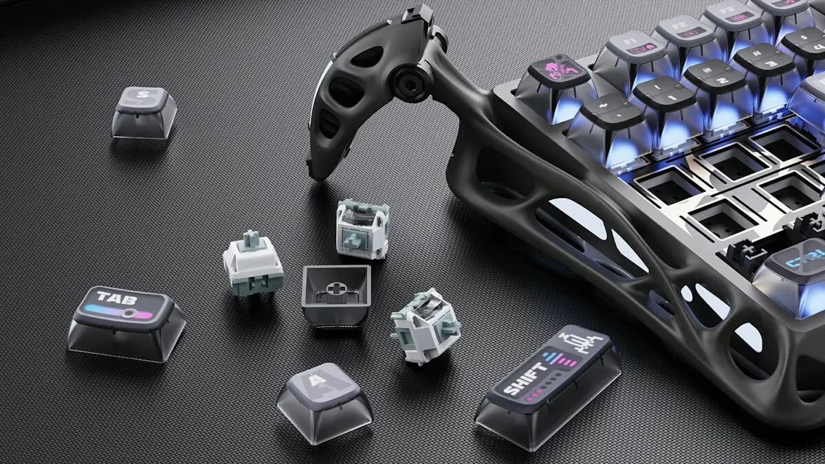 GravaStar Mercury K1 Pro Special Edition - Galaxy Black Gaming Keyboard 21 gravastar Mercury K1 Pro Galaxy Black advanced keycap design
