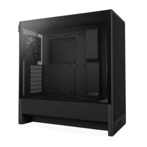 NZXT H5 Flow Matte Black (2024) Compact Mid-Tower ATX Airflow Case - All Black, 2x F120Q Fan