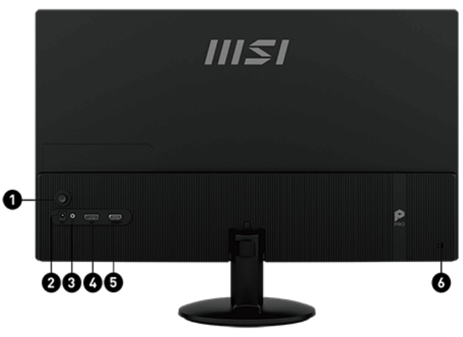 MSI PRO MP242L Monitor - 24 inch, Full HD (1920x1080), 100Hz, Displayport, HDMI 63 i.o connection