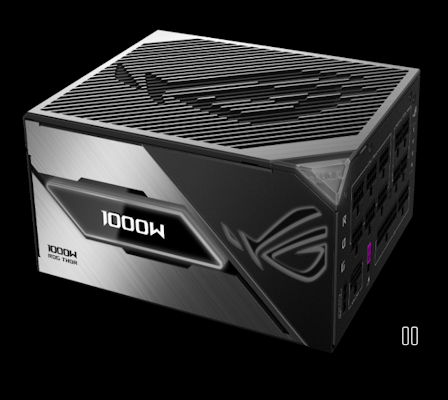 ASUS ROG Thor 1200W Platinum III Gaming PSU (ROG-THOR-1200P3-GAMING) - 1200W, ATX 3.1 compatible, magnetic OLED display, 80 Plus Platinum 62 thor1000 dark