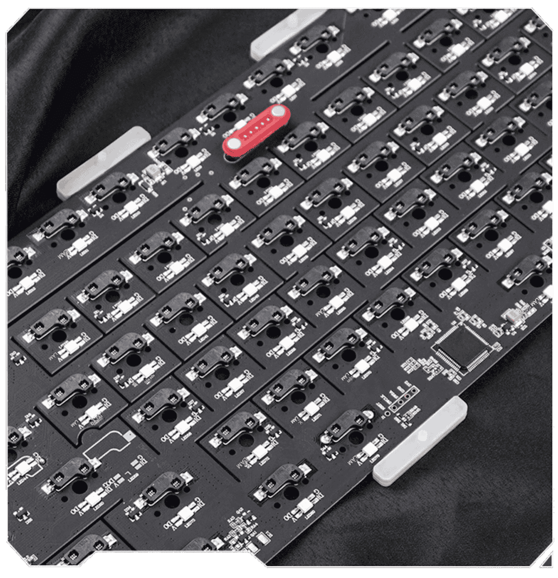 PMO WAVE75 Pro QMK Aluminum Mechanical Keyboard - 75%, 3-mode, FR4, Snow (Kailh), 8000mAh, PVD stainless steel weight 35 10 1