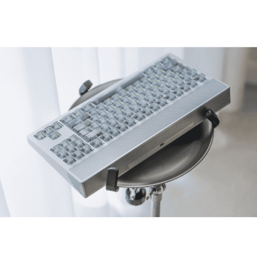 ANGRY MIAO AM Neon 80 Space Silver Base Kit Keyboard - 80%, Leaf Spring Mounting, DIY 389 LEDs