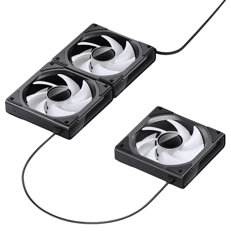JONSBO ZK-120B Black Fan Case - 3in1, 3x120mm 5V/3Pin ARGB Wire-free, PWM 34 2 0 1
