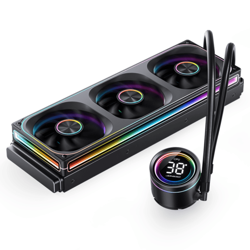 JONSBO TH-360 Black AIO Liquid Cooling - 360mm radiator, Single Frame Unit 3x120mm 3Pin ARGB Fans
