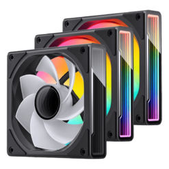 JONSBO ZK-120BR Black Reverse Blade Fan Case - 3in1, 3x120mm 5V/3Pin ARGB Wire-free, PWM