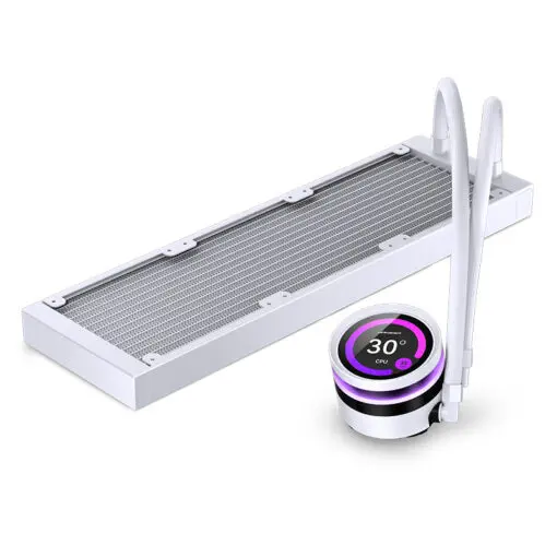 JONSBO TF2-360SC (WN) White AIO Liquid Cooling - 2.1 inches IPS LCD Screen, 360mm radiator