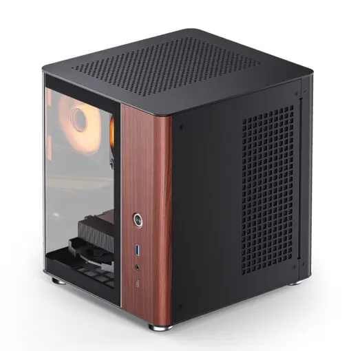JONSBO TK-0 Separated Cabinet ITX Case Mini Tower Case - 270° Dual-Curved Glass