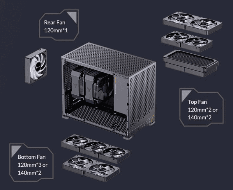 Jonsbo D32 PRO White M-ATX Case 58 3 1