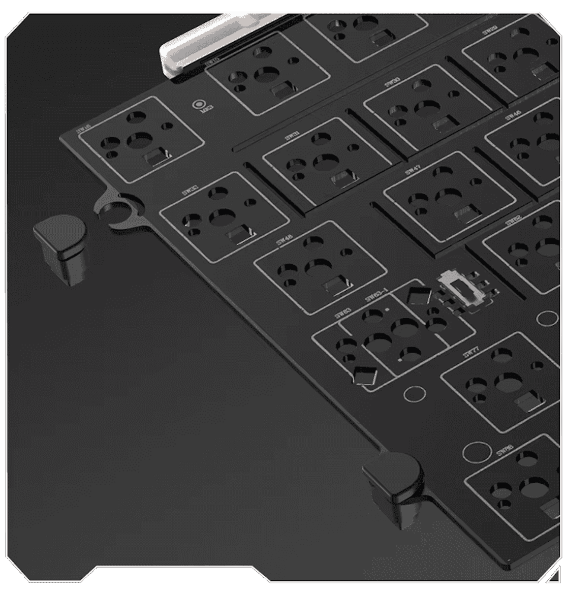 PMO WAVE75 Pro QMK Aluminum Mechanical Keyboard - 75%, 3-mode, FR4, Snow (Kailh), 8000mAh, PVD stainless steel weight 42 7 1
