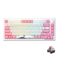 AKKO MOD007B-HE PC Tokyo Sakura Pink Magnetic Switch Keyboard - Hotswap, RGB, USB Type C - Rapid Trigger