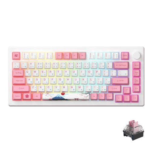 AKKO MOD007B-HE PC Tokyo Sakura Pink Magnetic Switch Keyboard - Hotswap, RGB, USB Type C - Rapid Trigger