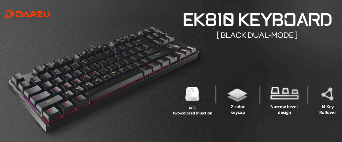 DAREU EK810 Multi-Led Black Gaming Keyboard - Fullsize 108 Keys, USB 2.0 14 EK810 1