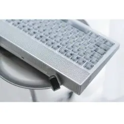 ANGRY MIAO AM Neon 80 Space Silver Base Kit Keyboard - 80%, Leaf Spring Mounting, DIY 389 LEDs 36 GZY09395
