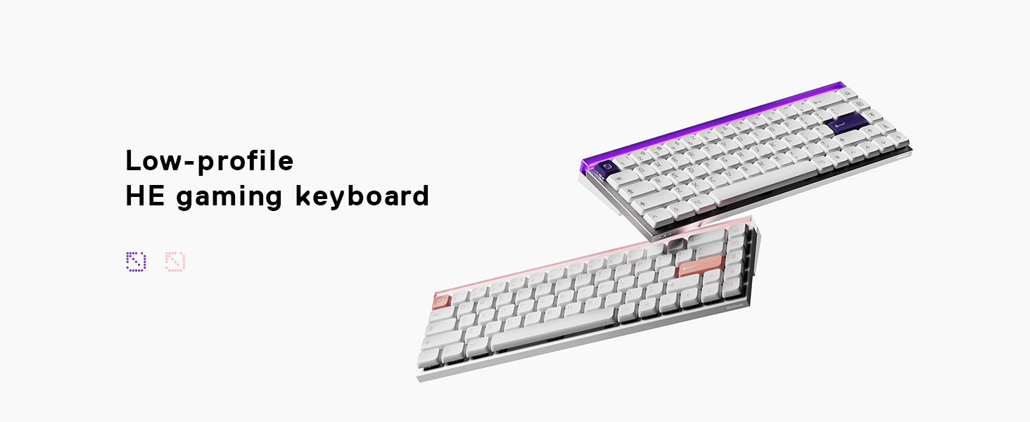 MelGeek MADE68 AIR 8K Purple Keyboard - HE Low-Profile, Rapid Trigger, True 8K Polling Rate, TTC KOM Mini Low-Profile switch 16 MADE68 AIR 8K page 4