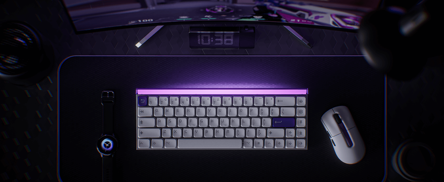 MelGeek MADE68 AIR 8K Purple Keyboard - HE Low-Profile, Rapid Trigger, True 8K Polling Rate, TTC KOM Mini Low-Profile switch 19 MADE68 AIR 8K page 7