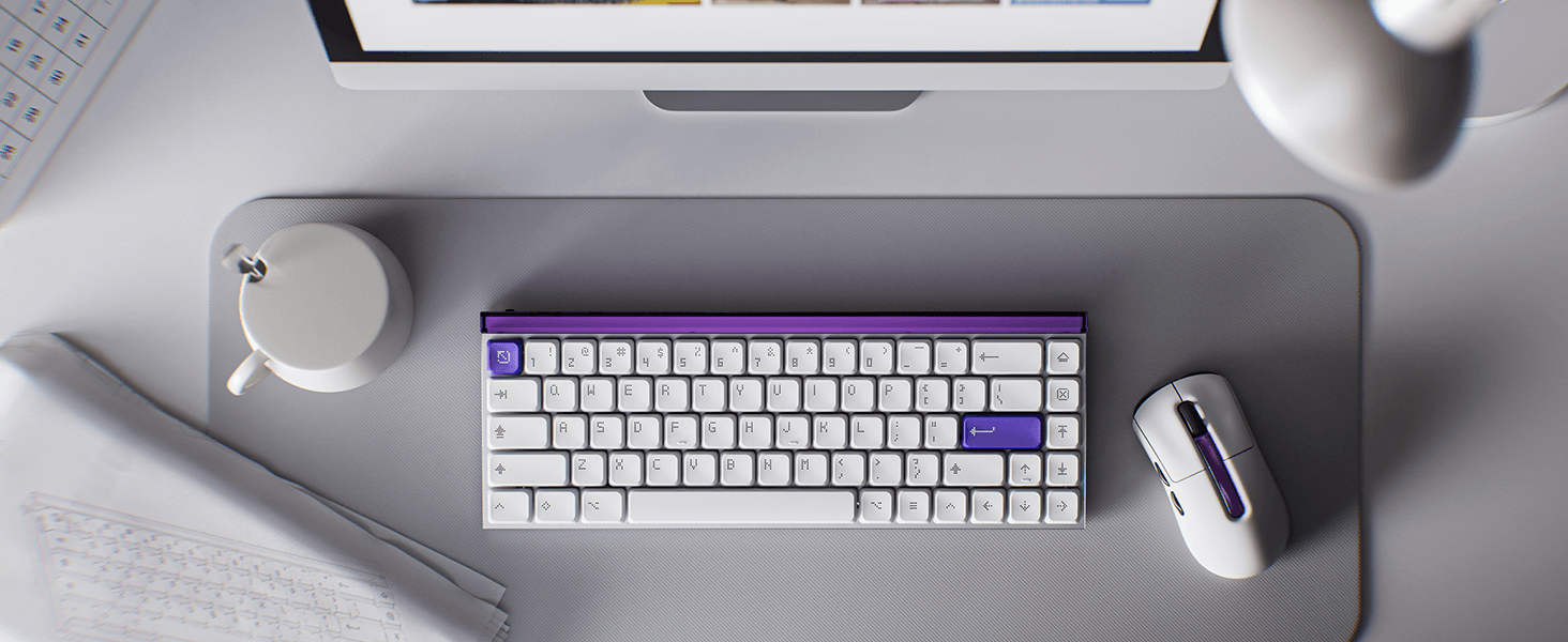 MelGeek MADE68 AIR 8K Purple Keyboard - HE Low-Profile, Rapid Trigger, True 8K Polling Rate, TTC KOM Mini Low-Profile switch 20 MADE68 AIR 8K page 8