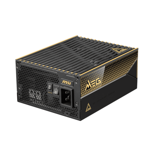 MSI MEG Ai1600T ATX 3.1 PCIE 5.1 PSU - 1600W, 80 plus Titanium, full-modular, Dual 12V-2x6 Cable