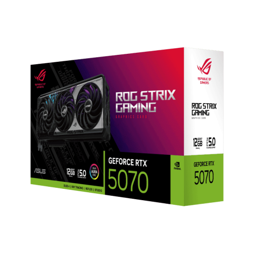 ASUS ROG Strix GeForce RTX 5070 12GB GDDR7 (ROG-STRIX-RTX5070-12G-GAMING) Graphics Card