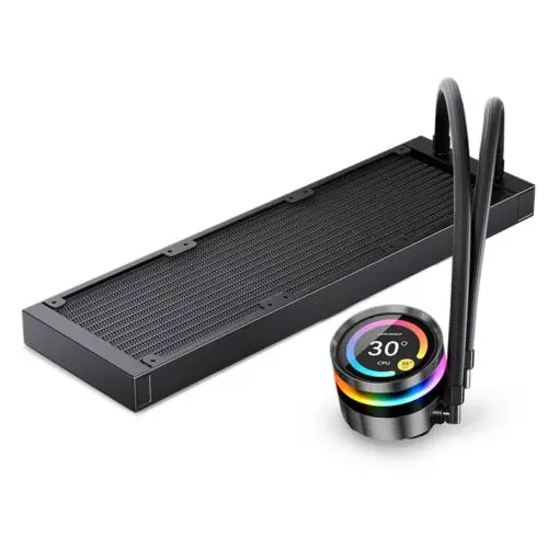 JONSBO TF2-360SC (BN) Black AIO Liquid Cooling - 2.1 inches IPS LCD Screen, 360mm radiator