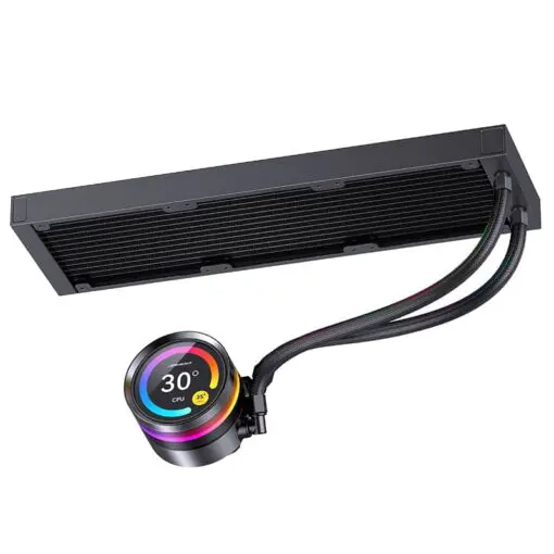 JONSBO TF2-360SC (BN) Black AIO Liquid Cooling - 2.1 inches IPS LCD Screen, 360mm radiator