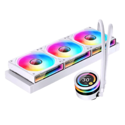 JONSBO TF2-360SC (WI) White AIO Liquid Cooling - 2.1 inches IPS LCD Screen, 360mm radiator, 3x120mm ARGB Fans