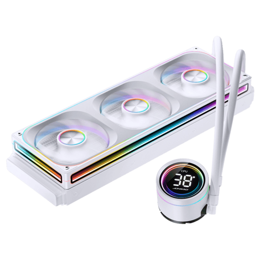 JONSBO TH-360 White AIO Liquid Cooling - 360mm radiator, Single Frame Unit 3x120mm 3Pin ARGB Fans