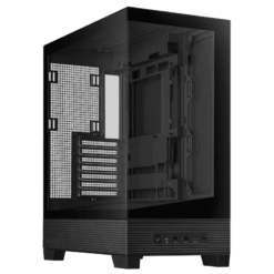 ASUS A31 Black ATX Mid-Tower Case - BTF Hidden Connectors, 8° Angled Base, Dual-Sided Tempered Glass