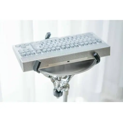 ANGRY MIAO AM Neon 80 Space Silver Base Kit Keyboard - 80%, Leaf Spring Mounting, DIY 389 LEDs