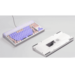 ANGRY MIAO AM Neon 80 Space Silver Base Kit Keyboard - 80%, Leaf Spring Mounting, DIY 389 LEDs 26 am neon 80 18