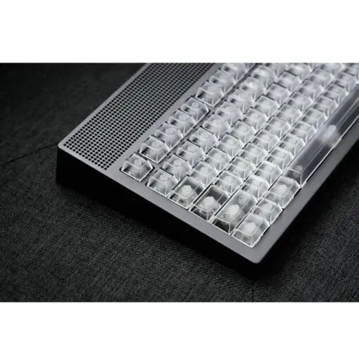 ANGRY MIAO AM Neon 80 Space Silver Base Kit Keyboard - 80%, Leaf Spring Mounting, DIY 389 LEDs