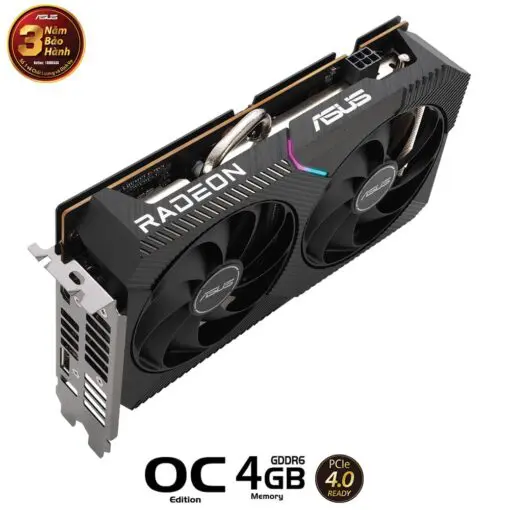 ASUS Dual Radeon RX 6500 XT V2 OC Edition 4GB GDDR6 Graphics Card