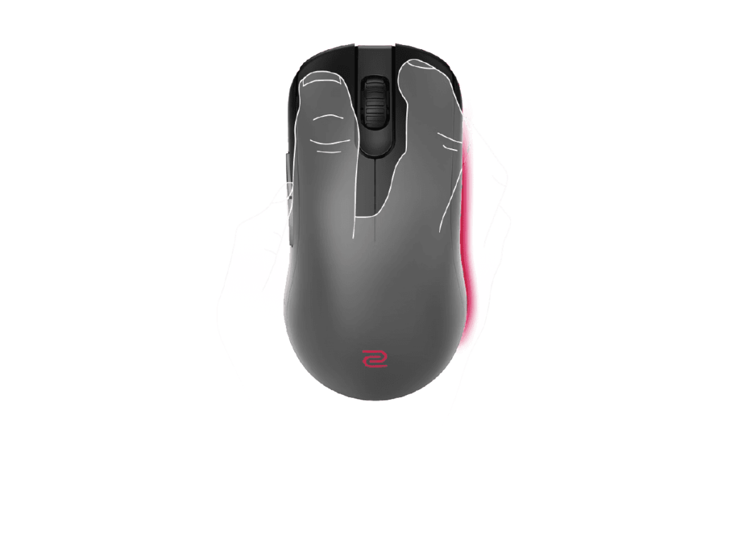 ZOWIE FK2-DW Wireless Ergonomic Gaming - 65g, Matte Black, M Size (125.1 x 64.9 x 36.4 mm) 24 fk dw side 0904