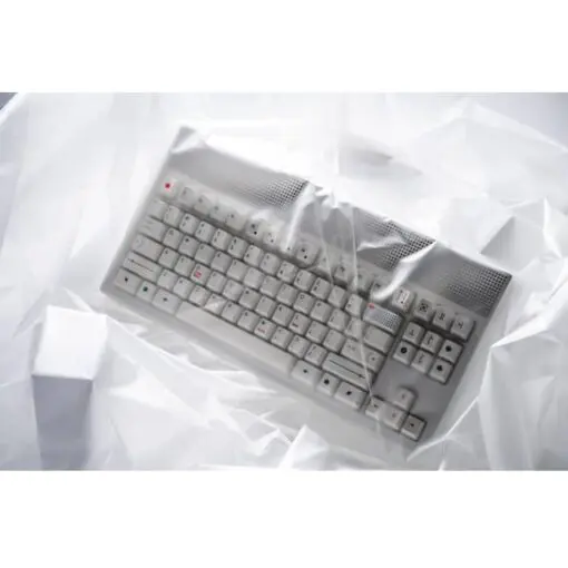 ANGRY MIAO AM Neon 80 Space Silver Base Kit Keyboard - 80%, Leaf Spring Mounting, DIY 389 LEDs