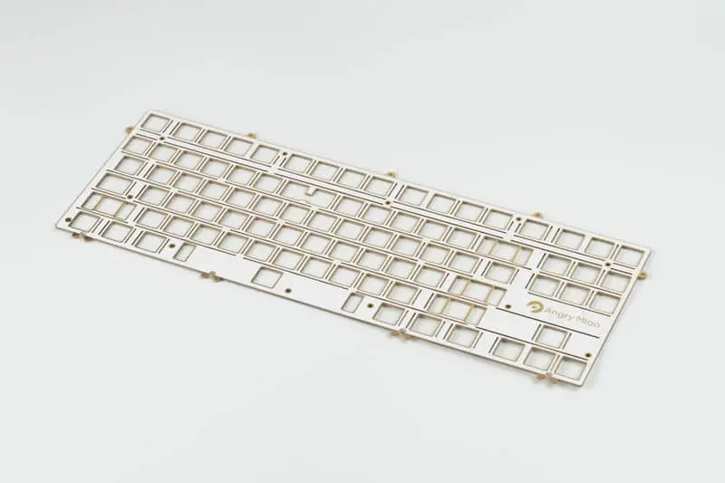 ANGRY MIAO AM Neon 80 Space Silver Base Kit Keyboard - 80%, Leaf Spring Mounting, DIY 389 LEDs 56 neon 80 inside 1