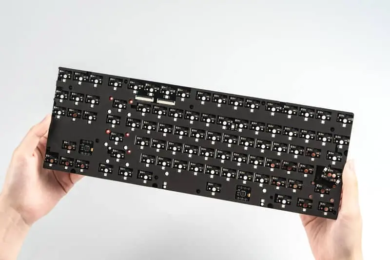 ANGRY MIAO AM Neon 80 Space Silver Base Kit Keyboard - 80%, Leaf Spring Mounting, DIY 389 LEDs 62 neon 80 inside 5
