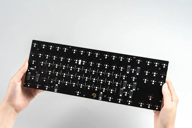 ANGRY MIAO AM Neon 80 Space Silver Base Kit Keyboard - 80%, Leaf Spring Mounting, DIY 389 LEDs 61 neon 80 inside 6